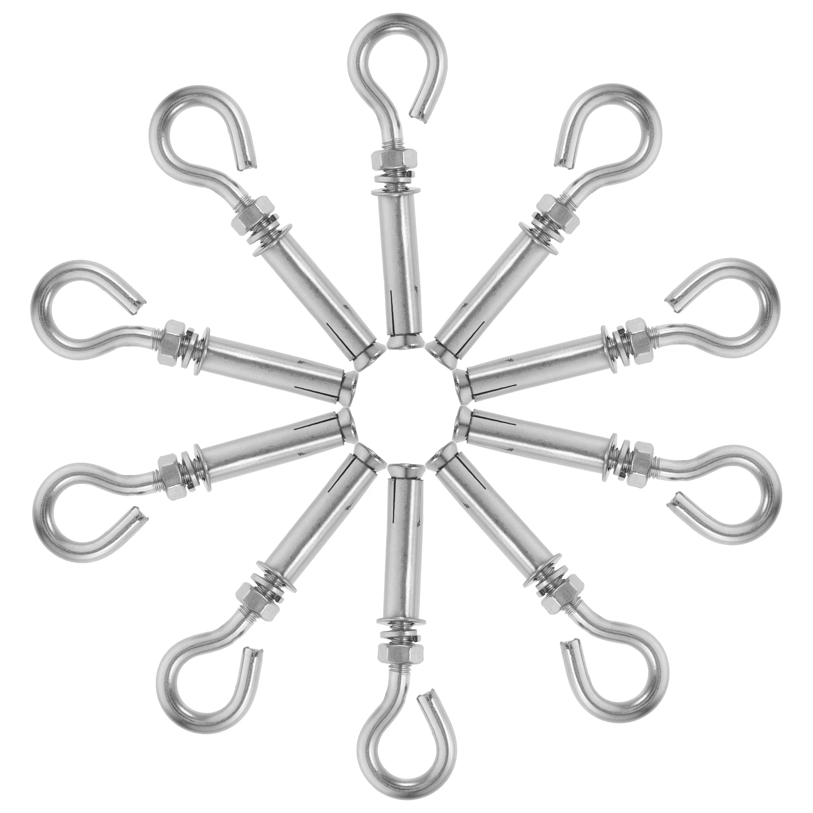 10pcs Stainless Steel Expansion Hooks Strong Loadbearing Capacity Easy Installation Versatile Applications Concrete Anchor
10pcs Stainless Steel Expansion Hooks Strong Loadbearing Capacity Easy Installation Versatile Applications Concrete Anchor