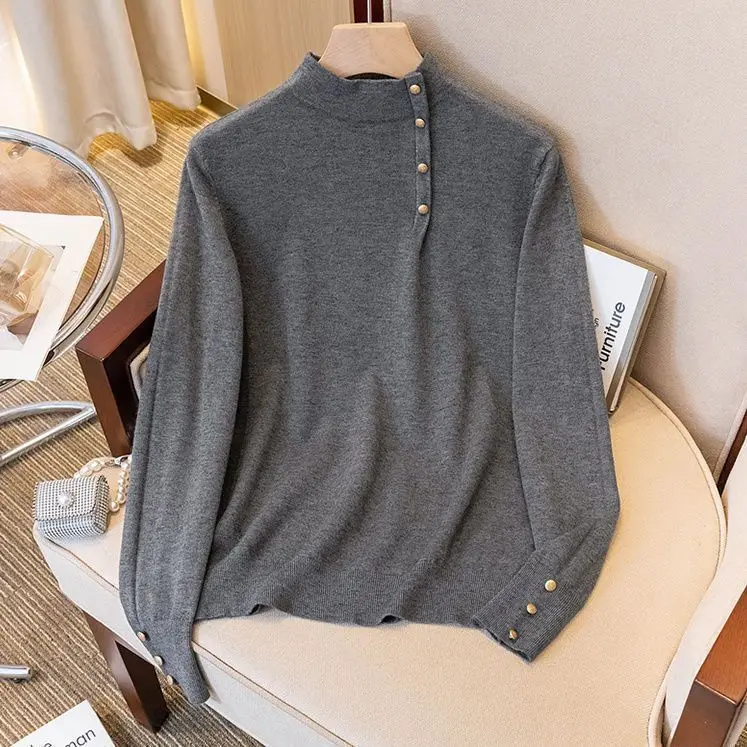 High-End Women's Knitted Sweater Half-High Collar Base Layer Guangdong T-Shirt Overhead Style Comfortable Long Sleeve C...
High-End Women's Knitted Sweater Half-High Collar Base Layer Guangdong T-Shirt Overhead Style Comfortable Long Sleeve C...