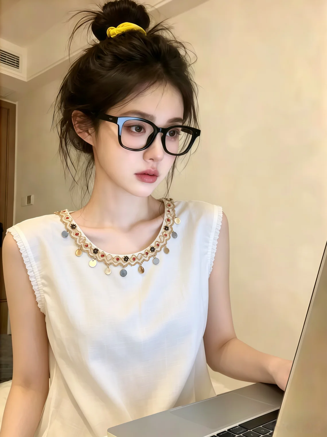 Summer New Gentle Style Women's Loose Sleeveless Shirt Thin Pendant Splicing Top Commute Korean Version Straight Tube
Summer New Gentle Style Women's Loose Sleeveless Shirt Thin Pendant Splicing Top Commute Korean Version Straight Tube