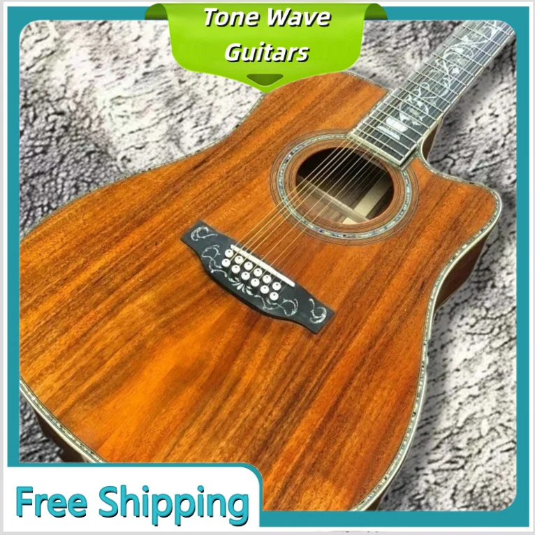 D45 12 Strings Acoustic Guitar Solid Top KOA Wood Acoustic Guitar 41 Inch Ebony Fingerboard High Customized Perfect Gift
D45 12 Strings Acoustic Guitar Solid Top KOA Wood Acoustic Guitar 41 Inch Ebony Fingerboard High Customized Perfect Gift