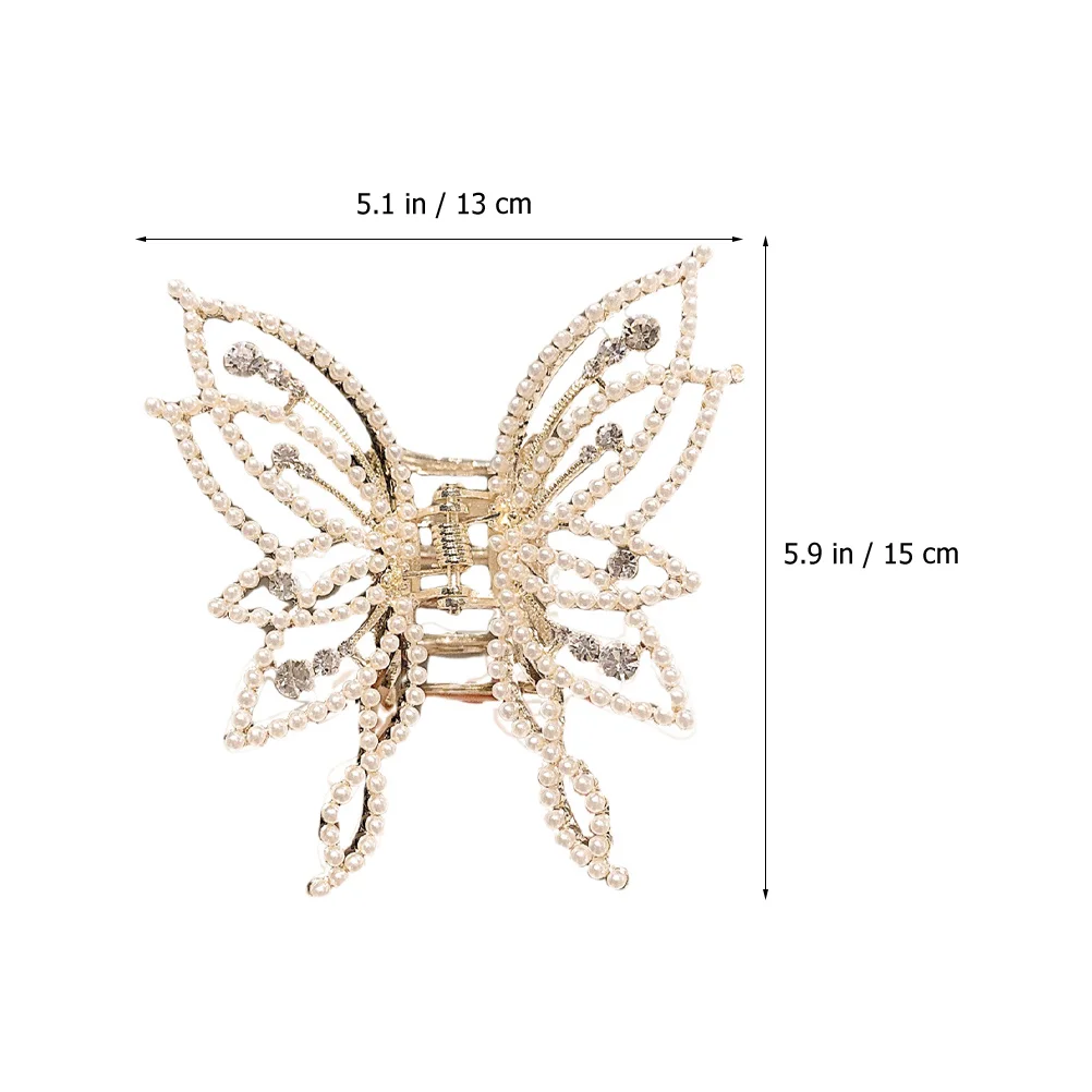 Pearl Butterfly Hair Claw Clip Large Rhinestone Jaw Clamp For Women Hair Accessories Bling Claw Clips Party Wedding Gift
Pearl Butterfly Hair Claw Clip Large Rhinestone Jaw Clamp For Women Hair Accessories Bling Claw Clips Party Wedding Gift