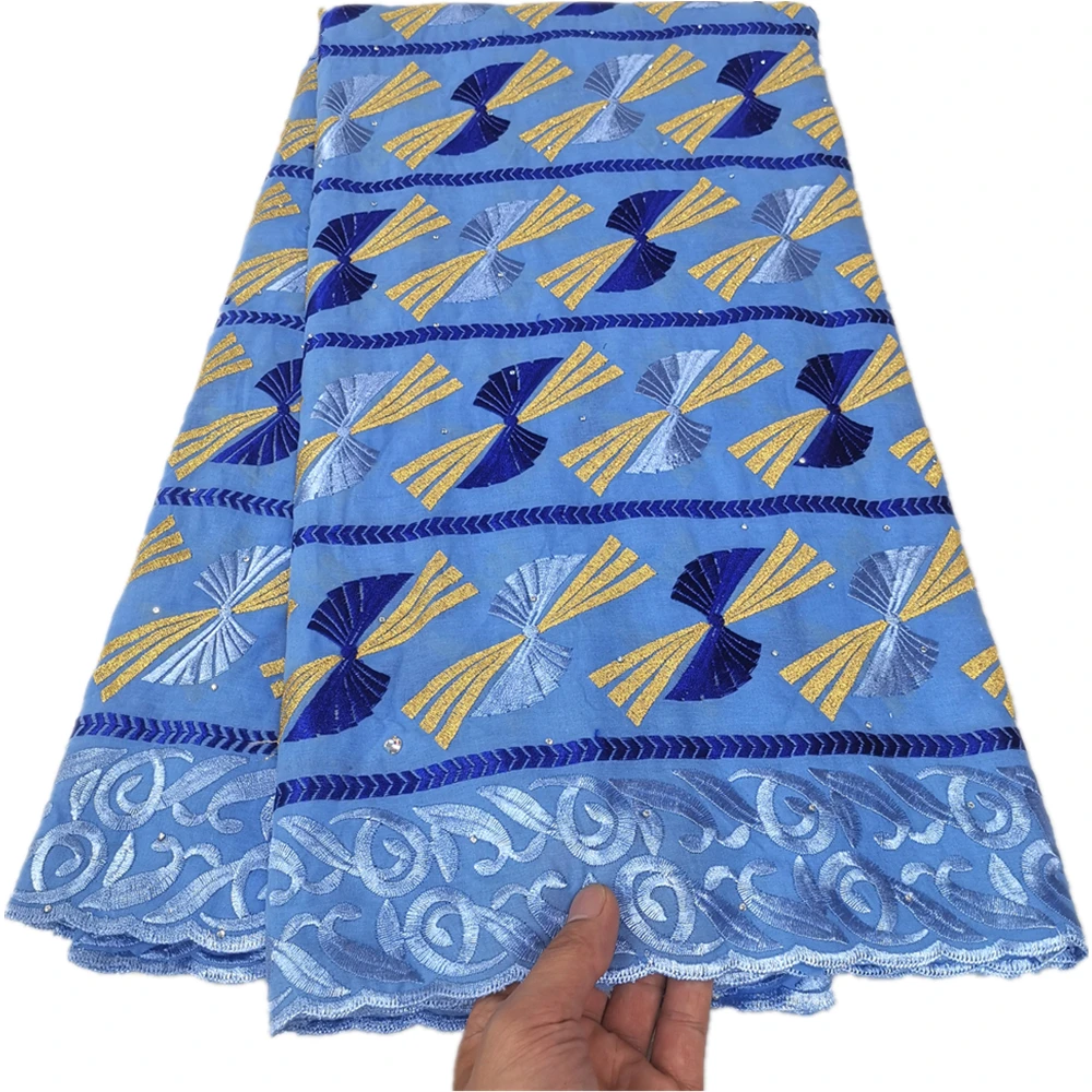 Newest Arrival Blue Swiss Cotton With Stones Embroidery Lace Materials For Party Dress 5 Yards/lot
Newest Arrival Blue Swiss Cotton With Stones Embroidery Lace Materials For Party Dress 5 Yards/lot