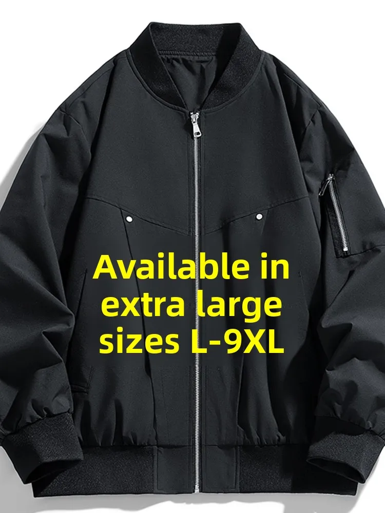 plus Size Men's Jacket Flight Style Autumn Wear Polyester Fabric Loose Fit Long Sleeve Zipper Closure Baseball Collar Outerwear
plus Size Men's Jacket Flight Style Autumn Wear Polyester Fabric Loose Fit Long Sleeve Zipper Closure Baseball Collar Outerwear