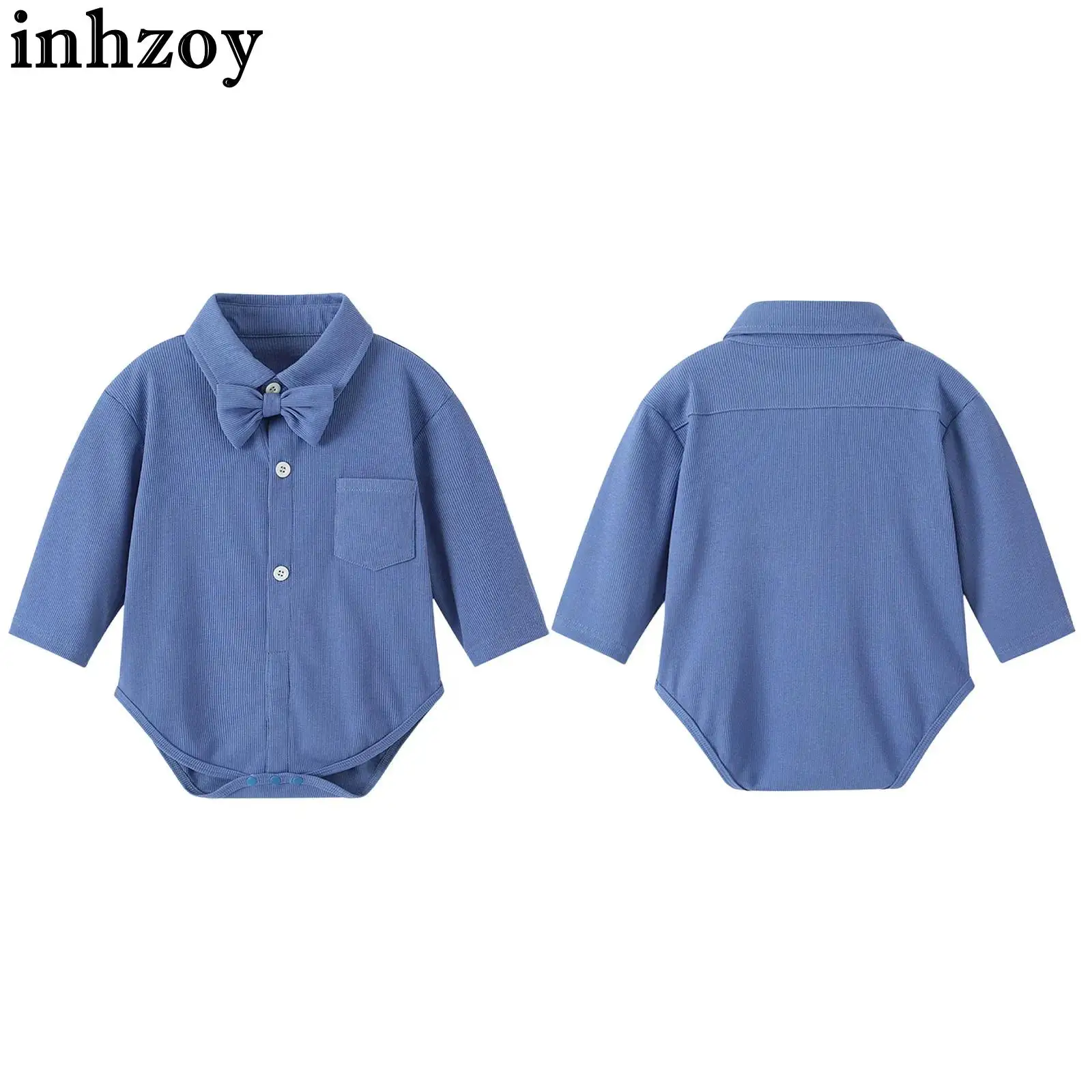 Baby Boys Gentleman Baptism Christening Rompers Wedding Party Church Formal Clothes Long Sleeve Lapel Shirt Bodysuit with Bowtie
Baby Boys Gentleman Baptism Christening Rompers Wedding Party Church Formal Clothes Long Sleeve Lapel Shirt Bodysuit with Bowtie