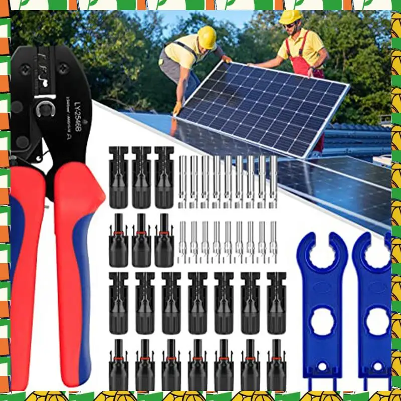 Professional Tool Solar Crimpzange Tool Set For 2.5/4/6Mm² Solar PV Cable, 5 Pairs Of Solar Cable Plugs, 9 Pairs Of Solar Plugs
Professional Tool Solar Crimpzange Tool Set For 2.5/4/6Mm² Solar PV Cable, 5 Pairs Of Solar Cable Plugs, 9 Pairs Of Solar Plugs