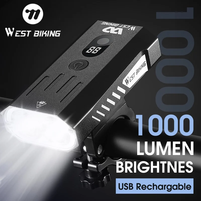 WEST BIKING 800 Lumens Bike Headlight 4000mAh USB Rechargeable Intelligent Light Sensing IPx5 Waterproof LED Cycling Front Light
WEST BIKING 800 Lumens Bike Headlight 4000mAh USB Rechargeable Intelligent Light Sensing IPx5 Waterproof LED Cycling Front Light