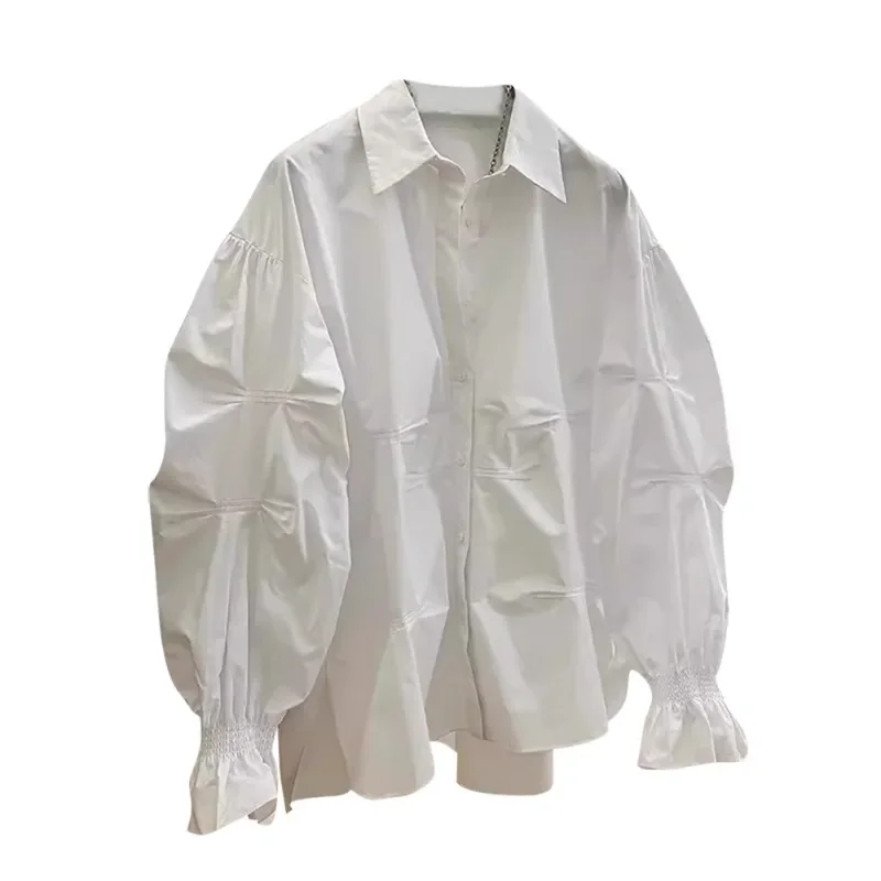 SuperAen 2025 Spring New Korean Style Fashion Long-sleeved White Shirt for Woman Folds Design Loose Oversize Shirts
SuperAen 2025 Spring New Korean Style Fashion Long-sleeved White Shirt for Woman Folds Design Loose Oversize Shirts