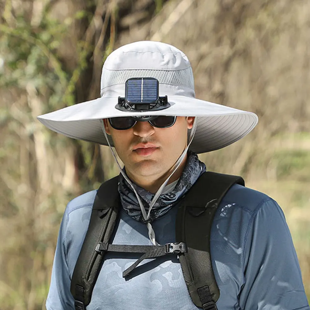Solar Fan Hat Sun Hat with 2 Solar Fan Wide Brim Bucket Hat Summer Cap for Men Outdoor Camping Fishing Hiking
Solar Fan Hat Sun Hat with 2 Solar Fan Wide Brim Bucket Hat Summer Cap for Men Outdoor Camping Fishing Hiking