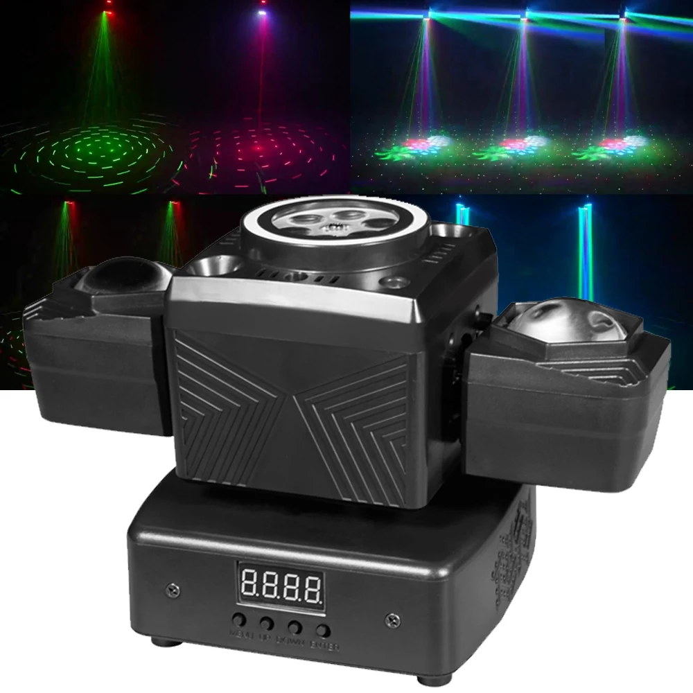 DJ Disco Light Светодиодный светильник с подвижной головкой Светодиодный узор Свет DMX-управление Лазерный свет Проектор Сценический стробоскоп со светодиодной лентой
DJ Disco Light Светодиодный светильник с подвижной головкой Светодиодный узор Свет DMX-управление Лазерный свет Проектор Сценический стробоскоп со светодиодной лентой