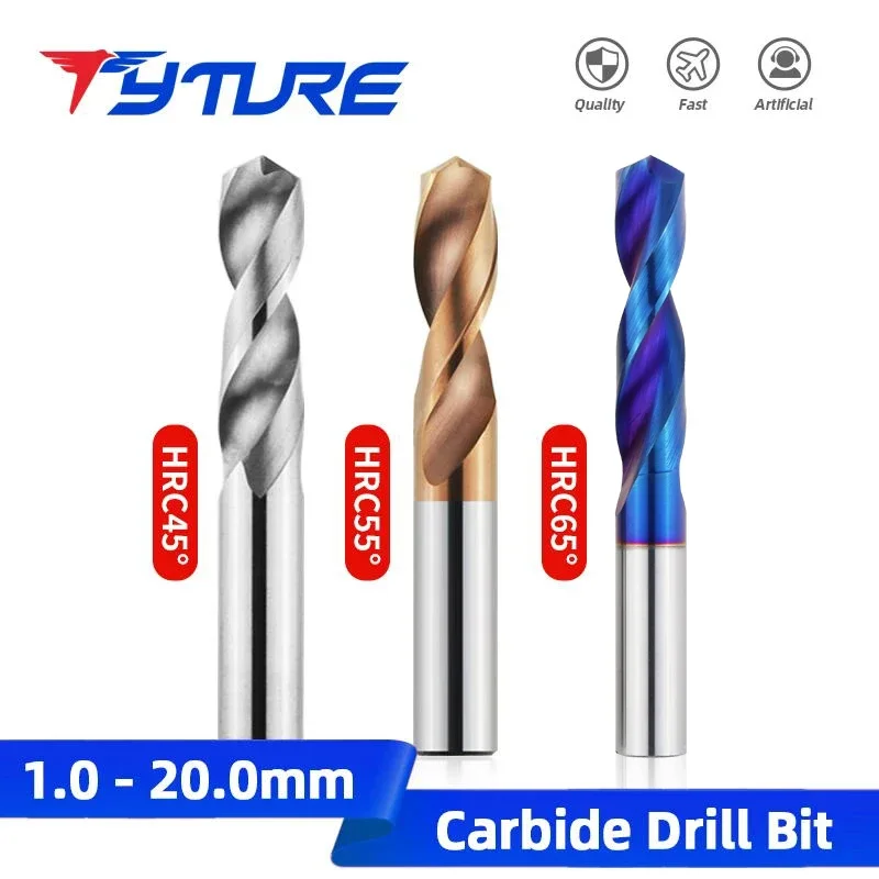 TYTURE Carbide Drill Bits Hard Metal Drills Tungsten Steel Twist Drill Bit For Metalworking CNC Lathe Drilling Tools 1.0-20.0mm 
TYTURE Carbide Drill Bits Hard Metal Drills Tungsten Steel Twist Drill Bit For Metalworking CNC Lathe Drilling Tools 1.0-20.0mm