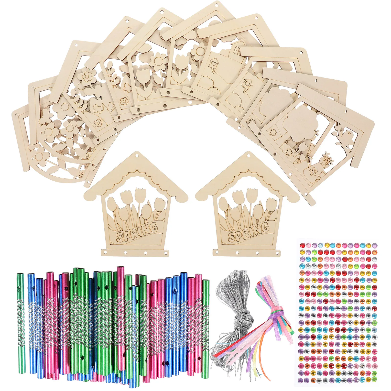 1Set Reusable DIY Wind Bell Wooden Cutouts Safe Strong Not Easily Deformed Perfect for Home Garden Balcony Decor
1Set Reusable DIY Wind Bell Wooden Cutouts Safe Strong Not Easily Deformed Perfect for Home Garden Balcony Decor