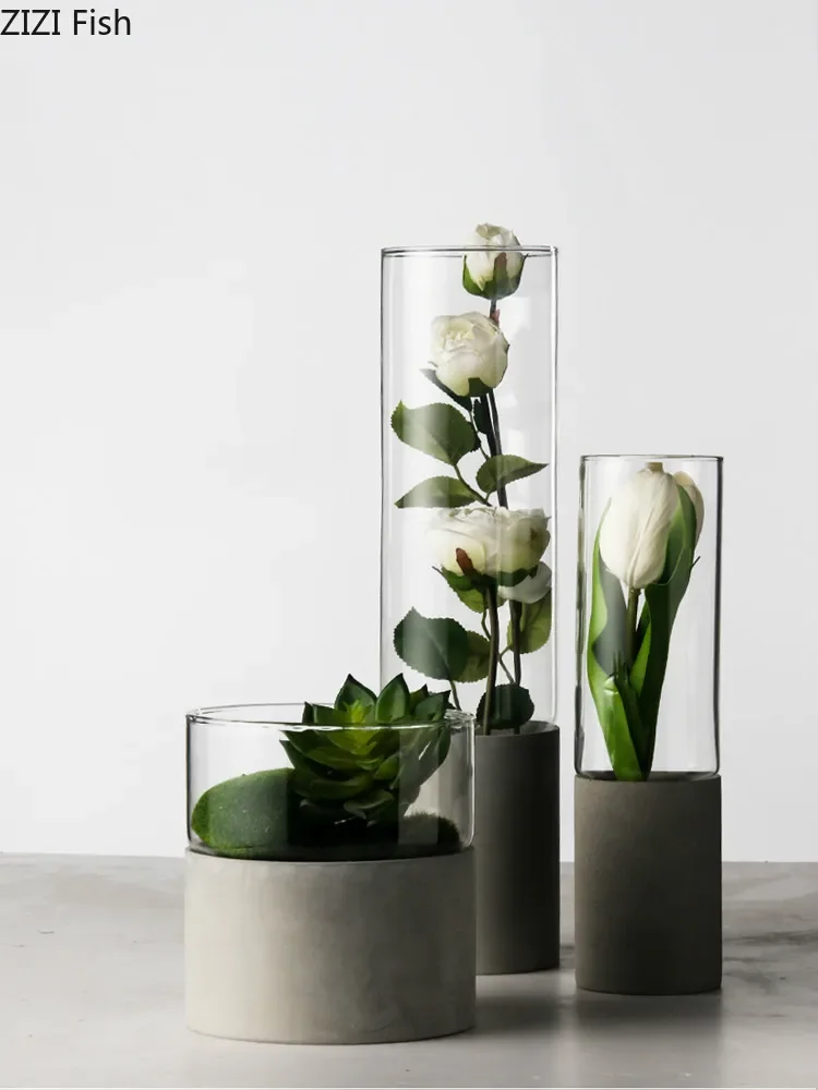 Modern Glass Vase Creative Tabletop Vases Thydroponic Containers Flower Pot Home Decor Crafts Wedding Decoration
Modern Glass Vase Creative Tabletop Vases Thydroponic Containers Flower Pot Home Decor Crafts Wedding Decoration