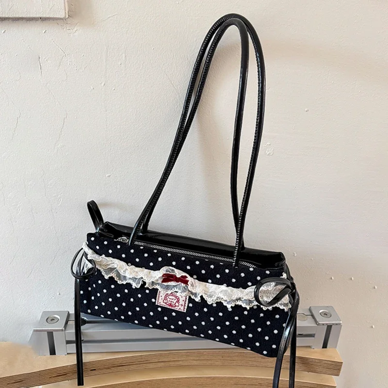 Trend Polka Dot Black Shoulder Bags for Women 2025 Fashion Versatile Zipper Design Handbag Lady Delicate Underarm Bag
Trend Polka Dot Black Shoulder Bags for Women 2025 Fashion Versatile Zipper Design Handbag Lady Delicate Underarm Bag