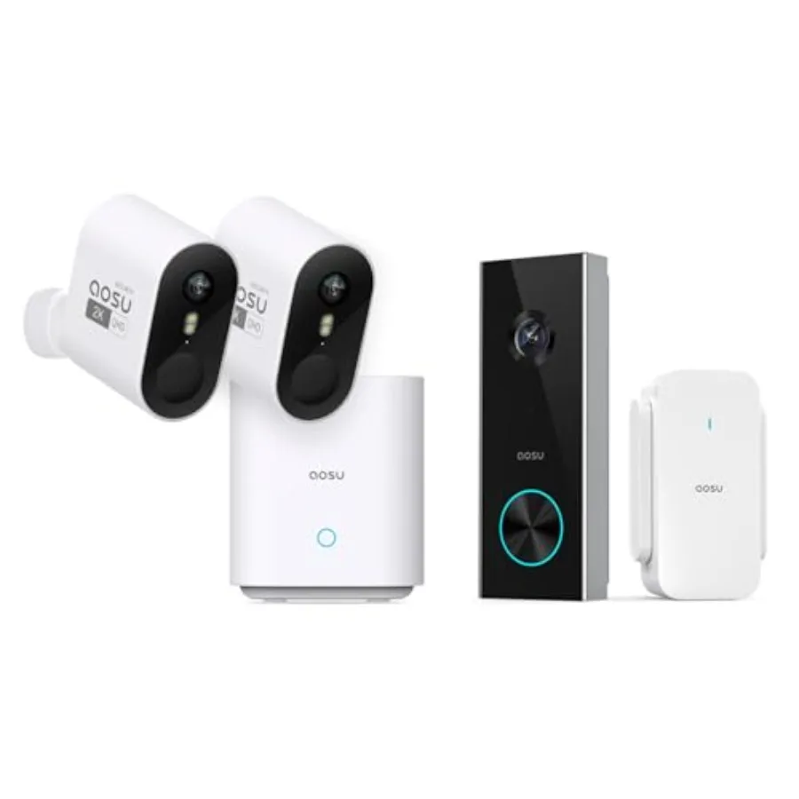 2K WirelessCam Pro System for home security, aluminum alloy body, matte black finish, ultra-clear 2K resolution with night visi
2K WirelessCam Pro System for home security, aluminum alloy body, matte black finish, ultra-clear 2K resolution with night visi
