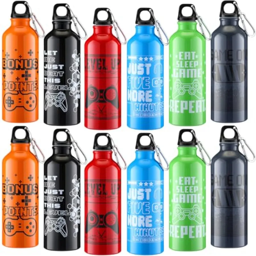 12 Pcs 17oz Gaming Water Bottle Sports Insulated Water Bottles with Hook Clip Funny Quotes Aluminum Gamer Iced Coffee Travel Mu
12 Pcs 17oz Gaming Water Bottle Sports Insulated Water Bottles with Hook Clip Funny Quotes Aluminum Gamer Iced Coffee Travel Mu