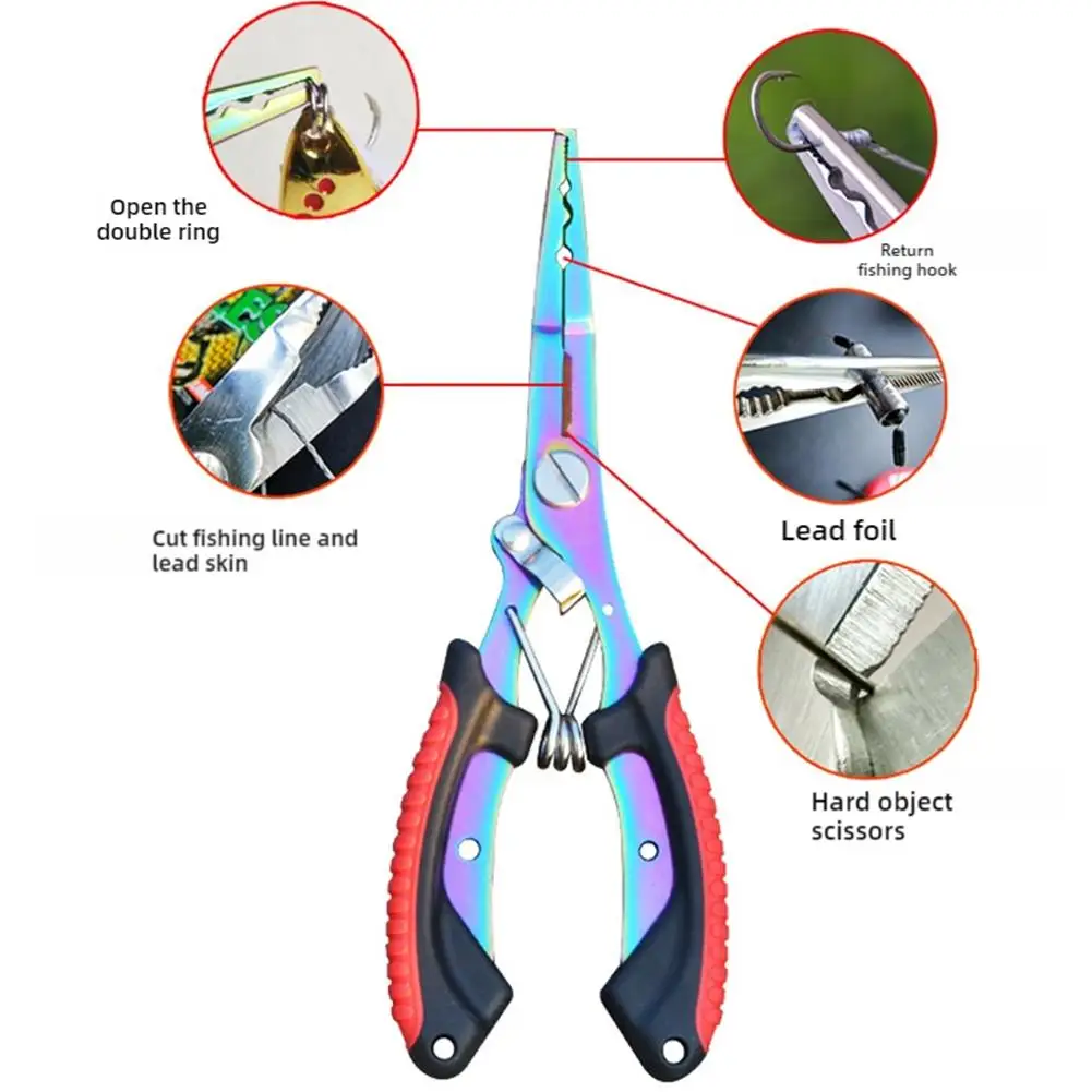 Multi-functional Luya Pliers Steel Fishing Mouth Pliers Accessories Hook With Rubber Fishing Fish Pliers Handle J9W5
Multi-functional Luya Pliers Steel Fishing Mouth Pliers Accessories Hook With Rubber Fishing Fish Pliers Handle J9W5