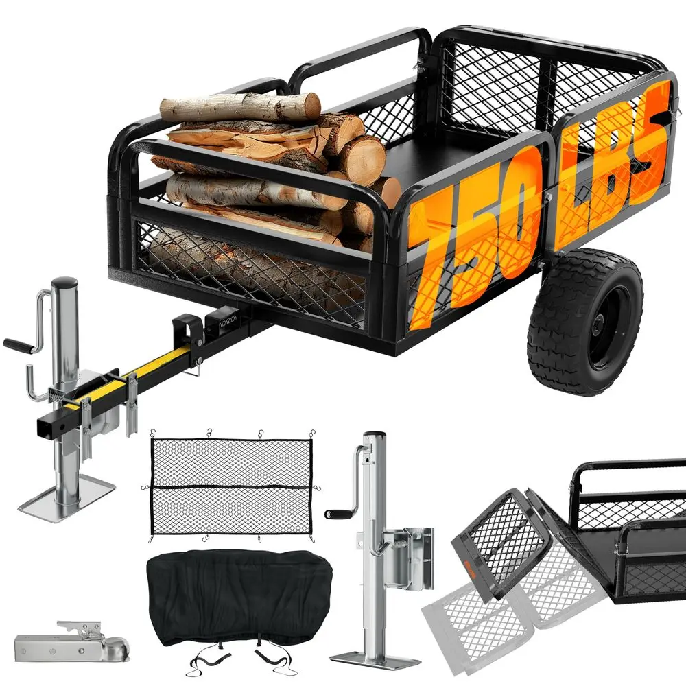 750 Lbs. Capacity UTV ATV Utility Trailer Heavy Duty Lawn Mower Trailer w Ramp, Jack Stand amp 16 Wheels OffRoad Steel Garden D
750 Lbs. Capacity UTV ATV Utility Trailer Heavy Duty Lawn Mower Trailer w Ramp, Jack Stand amp 16 Wheels OffRoad Steel Garden D