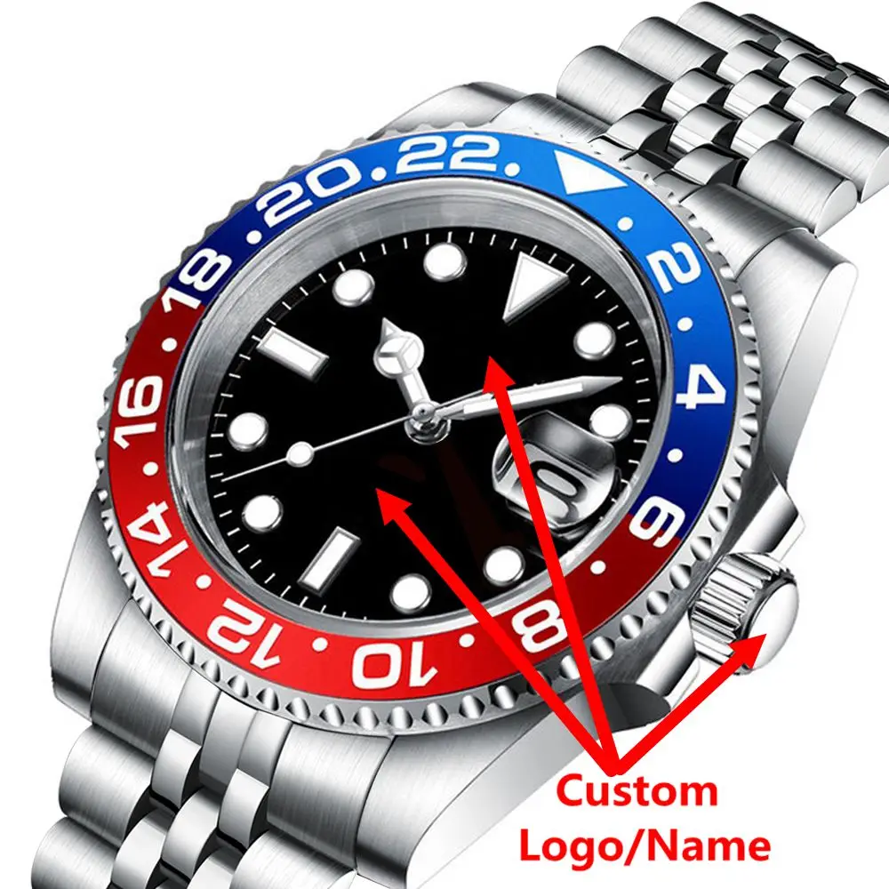 Custom Logo Luxury nh35/miyota Automatic Watch 40mm Sapphire Glass Mechanical Wristwatch Dive sterile Waterproof Men Watch
Custom Logo Luxury nh35/miyota Automatic Watch 40mm Sapphire Glass Mechanical Wristwatch Dive sterile Waterproof Men Watch