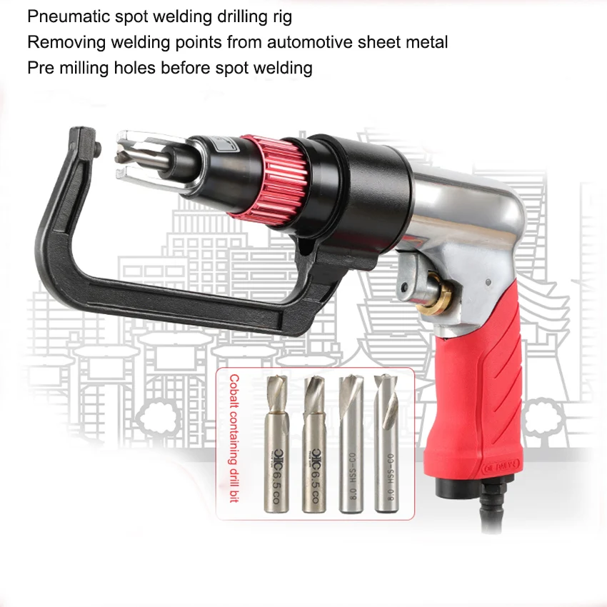 7310Пневматическая сварочная дрель, сверло для удаления листового металла, дрель для резки автомобильной точки сварки, пневматический инструмент для удаления отверстий
7310Пневматическая сварочная дрель, сверло для удаления листового металла, дрель для резки автомобильной точки сварки, пневматический инструмент для удаления отверстий