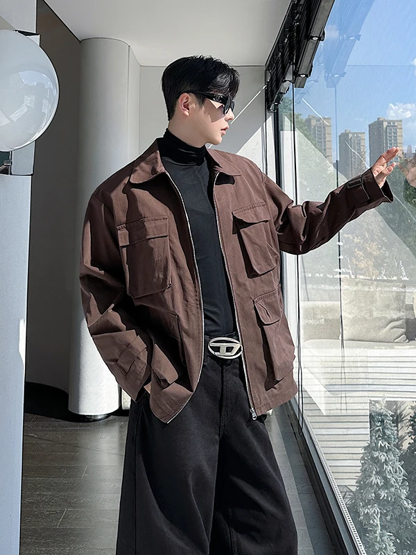 TANGZ Studio American Retro Workwear Jaet Men's Loose Fit Trendy Brand Haome Zipper Coat Multiple kets Outerwear
TANGZ Studio American Retro Workwear Jaet Men's Loose Fit Trendy Brand Haome Zipper Coat Multiple kets Outerwear