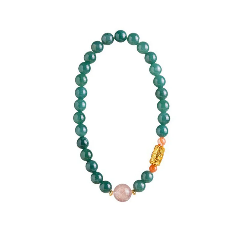 Natural Jade Bracelet New Chinese Style Beaded Bracelet Strawberry Crystal Fortune Bead Jewelry for Women Gifts
Natural Jade Bracelet New Chinese Style Beaded Bracelet Strawberry Crystal Fortune Bead Jewelry for Women Gifts