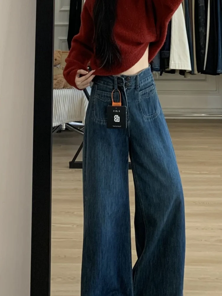 Retro High Waist Wide Leg Jeans Women's Spring New plus Size Pear Shape Loose Straight Cut Denim Pants American Style Worn Re...
Retro High Waist Wide Leg Jeans Women's Spring New plus Size Pear Shape Loose Straight Cut Denim Pants American Style Worn Re...