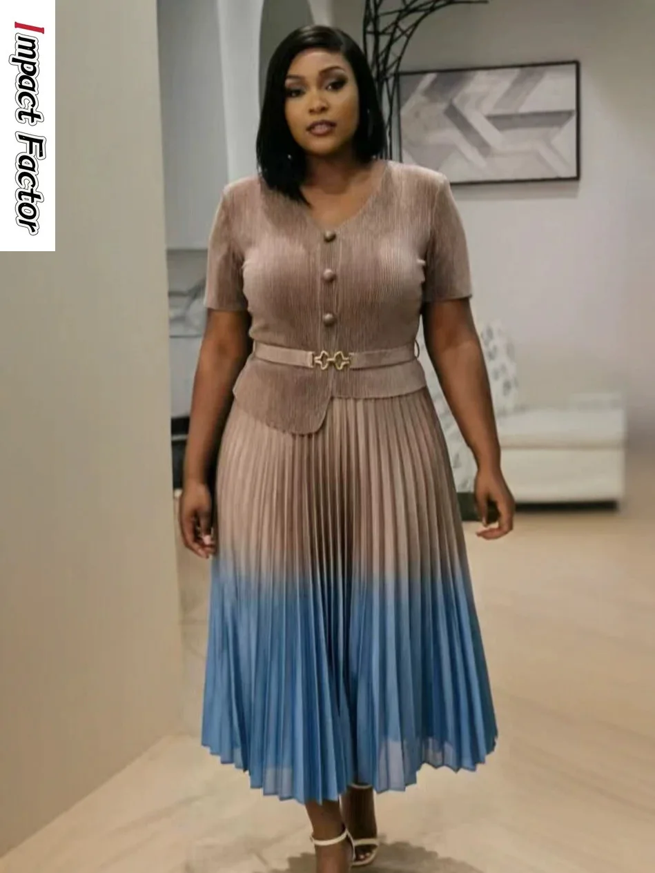 Miyake Summer New Dress Pleated Temperament Commuting Slim Fashion African Loose Pleated Women's Dress
Miyake Summer New Dress Pleated Temperament Commuting Slim Fashion African Loose Pleated Women's Dress