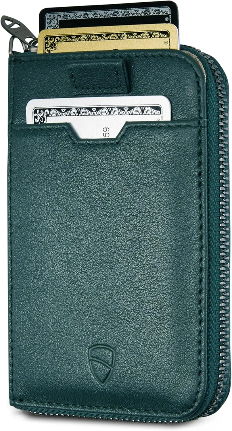Slim RFID Blocking Leather Wallet with Keychain Ring for Women and Men, Multi Cardholder Zipper Design
Slim RFID Blocking Leather Wallet with Keychain Ring for Women and Men, Multi Cardholder Zipper Design