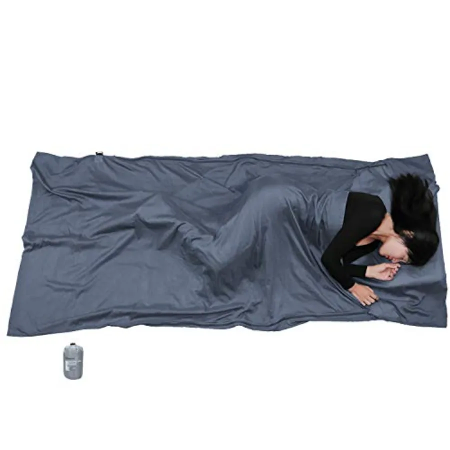 Silk/Cotton Travel Sheet with Double Zippers 87"x43" Extra Wide Sleep Sack for Hotels Lightweight Sleeping Bag Liner for Campin
Silk/Cotton Travel Sheet with Double Zippers 87"x43" Extra Wide Sleep Sack for Hotels Lightweight Sleeping Bag Liner for Campin