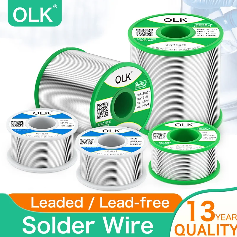OLK High Purity Sn63Pb37 Soldering Wire With Flux-core Solder Wire For Electronic Welding Repair Sn99.3cu0.7
OLK High Purity Sn63Pb37 Soldering Wire With Flux-core Solder Wire For Electronic Welding Repair Sn99.3cu0.7