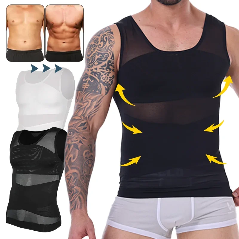 Men Compression Shirt Cross Mesh Tank Top Breathable Sleeveless Shapewear Undershirt Slimming Body Shaper Tummy Control Vest
Men Compression Shirt Cross Mesh Tank Top Breathable Sleeveless Shapewear Undershirt Slimming Body Shaper Tummy Control Vest