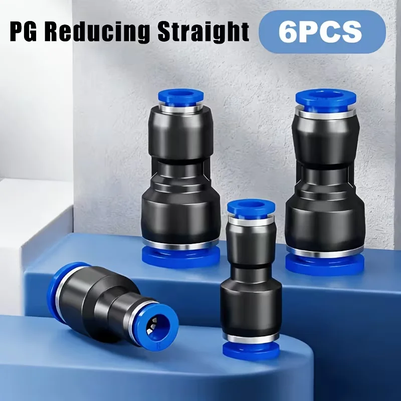 New 6-piece pneumatic air tube variable diameter quick plug connector, quick release plastic pneumatic hose push in connector
New 6-piece pneumatic air tube variable diameter quick plug connector, quick release plastic pneumatic hose push in connector