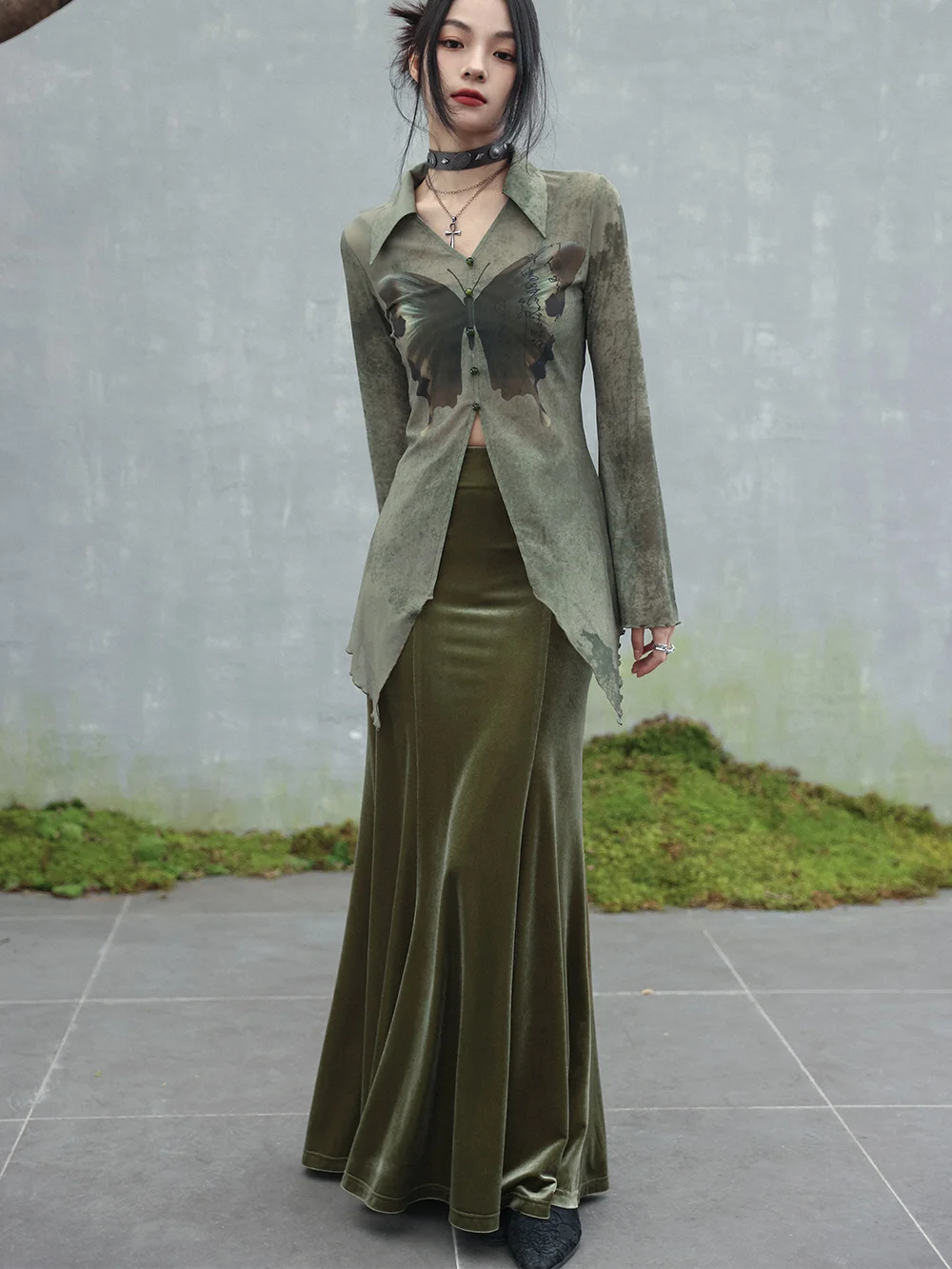 New Chinese Sle Velvet f Skirt Women's High Waist Wrap Body Belted Slim Long Fi Tail Skirt Spring Vintage Faion
New Chinese Sle Velvet f Skirt Women's High Waist Wrap Body Belted Slim Long Fi Tail Skirt Spring Vintage Faion