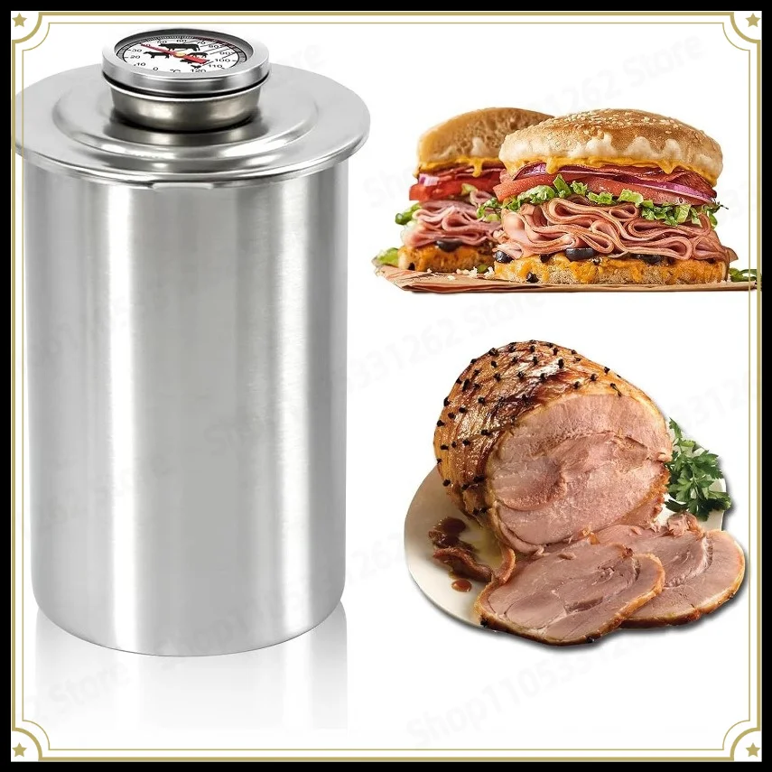304 Stainless Steel Ham Cooker, Commercial Steam Boil Pot with Large Thermometer, Dual Use Meat Cooking Barrel for Kitchen
304 Stainless Steel Ham Cooker, Commercial Steam Boil Pot with Large Thermometer, Dual Use Meat Cooking Barrel for Kitchen