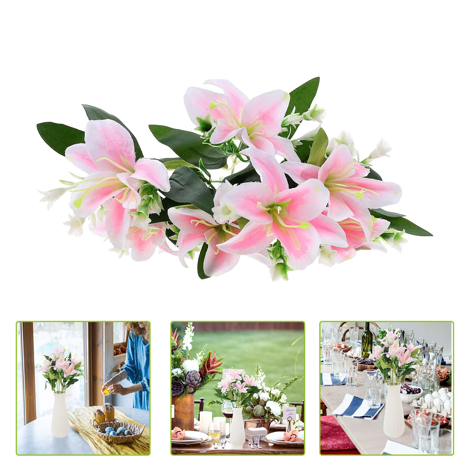 Artificial Lily Flower Decorative Fake Plastic Greenery Wedding Party Stage Performance Realistic Bouquet Artificial Flower
Artificial Lily Flower Decorative Fake Plastic Greenery Wedding Party Stage Performance Realistic Bouquet Artificial Flower