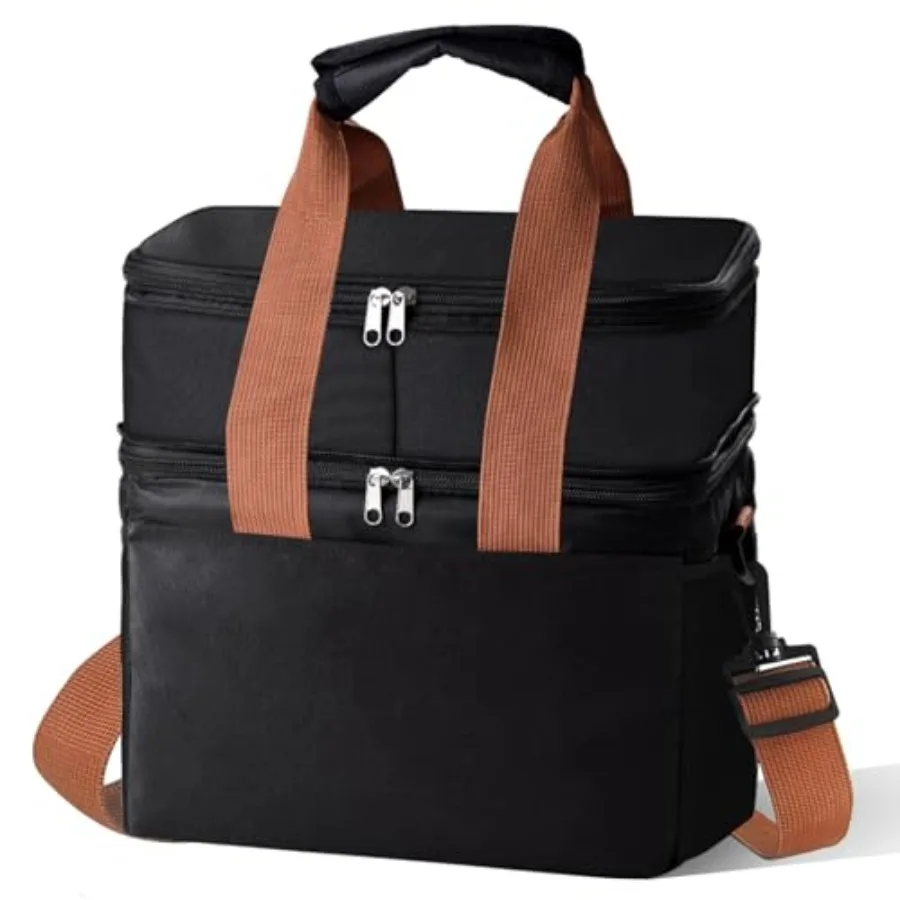 Lunch Bag Upgraded Insulated Lunch Box for Men and Women - 15-20L Expandable Double Deck, Leakproof Soft Cooler Bag with Side T
Lunch Bag Upgraded Insulated Lunch Box for Men and Women - 15-20L Expandable Double Deck, Leakproof Soft Cooler Bag with Side T
