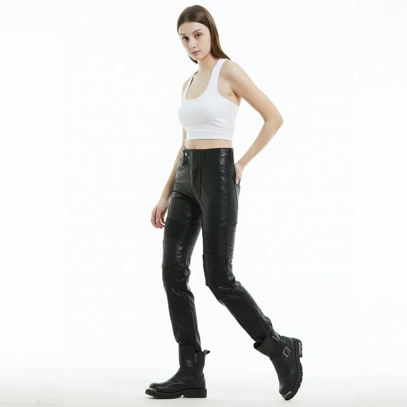 2026 Fashion Women's Motorcycle Riding Pants Casual Retro Biker Anti-Fall Pants Windproof Waterproof Slim Leather Pants
2026 Fashion Women's Motorcycle Riding Pants Casual Retro Biker Anti-Fall Pants Windproof Waterproof Slim Leather Pants