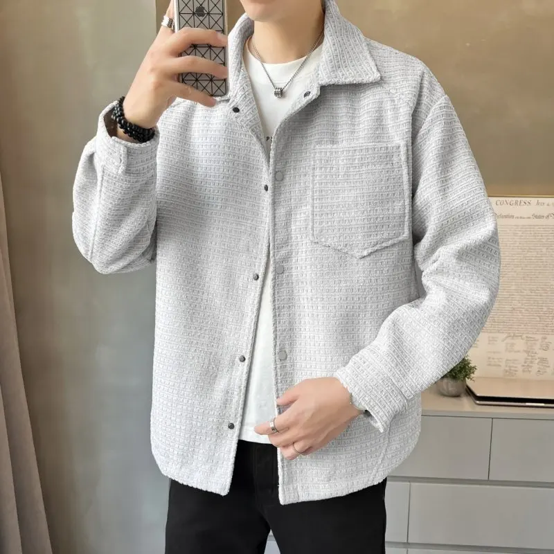 Spring Autumn Men's Fashionable Versatile American Shirt Jacket Loose Fit Collar Outerwear Casual Stylish Polyester Fiber
Spring Autumn Men's Fashionable Versatile American Shirt Jacket Loose Fit Collar Outerwear Casual Stylish Polyester Fiber