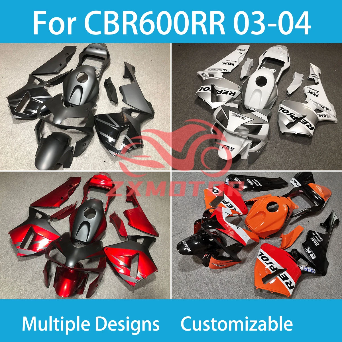 Комплект обтекателей CBR 600RR 03 04, переоборудованные обтекатели для гонок на мотоциклах, индивидуальные обтекатели для Honda CBR 600RR 2003 2004
Комплект обтекателей CBR 600RR 03 04, переоборудованные обтекатели для гонок на мотоциклах, индивидуальные обтекатели для Honda CBR 600RR 2003 2004