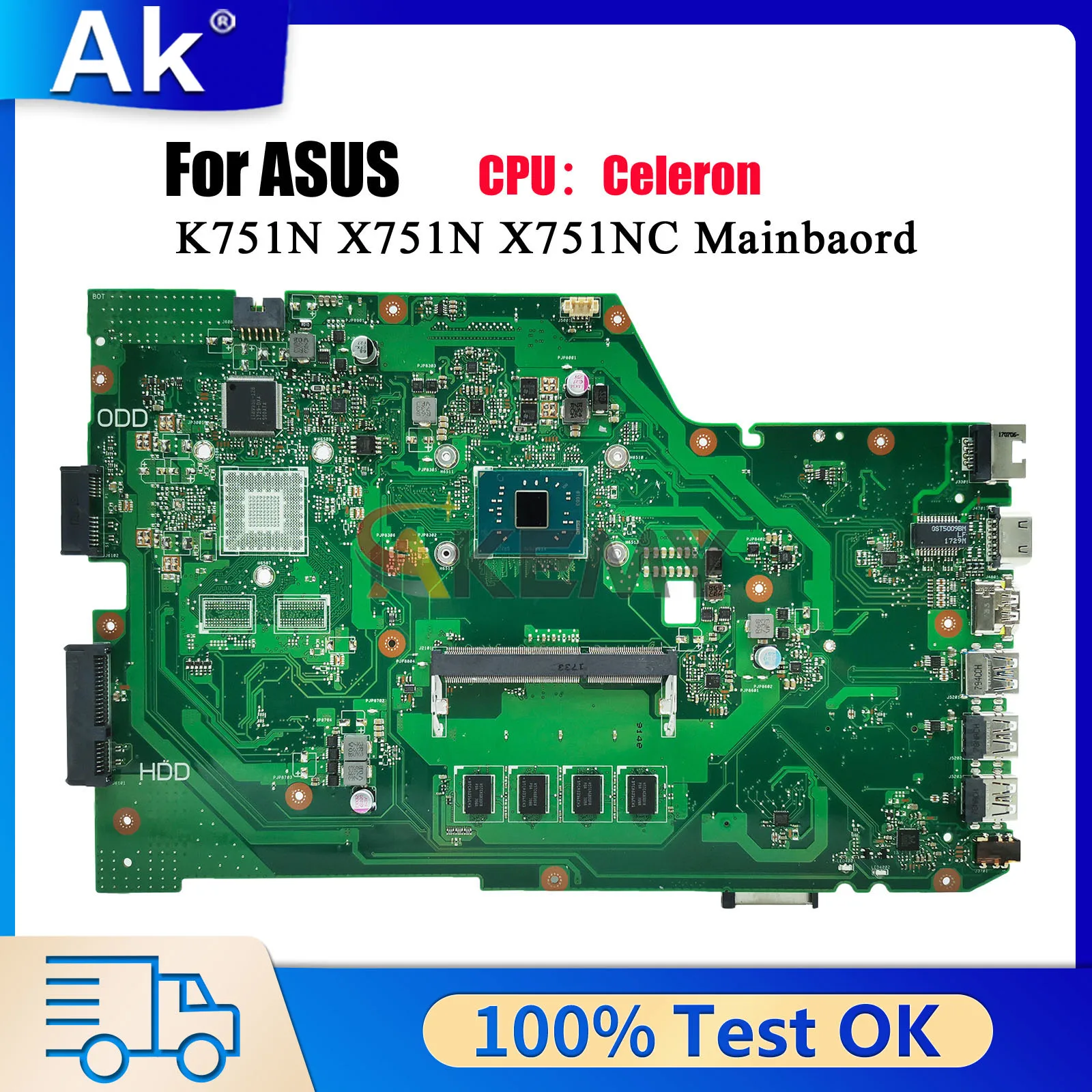X751NV Laptop Motherboard For ASUS VivoBook X751N X751NA K751N X751NC X751NV Notebook Mainboard With Celeron CPU 106% tests OK
X751NV Laptop Motherboard For ASUS VivoBook X751N X751NA K751N X751NC X751NV Notebook Mainboard With Celeron CPU 106% tests OK