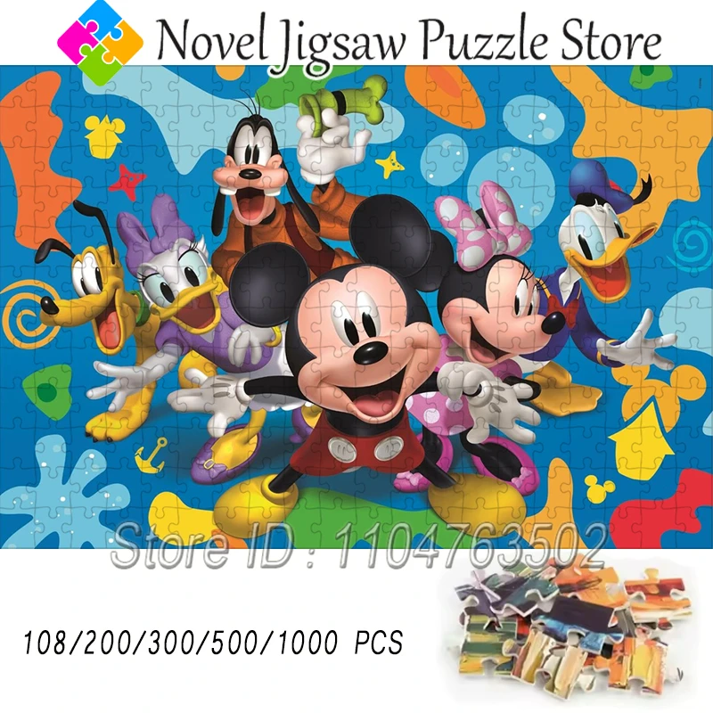 Disney Characters Mickey Mouse Jigsaw Puzzles Cartoon Paper/wooden Puzzle Children's Handmade Toys Adult Stress Relieving Games
Disney Characters Mickey Mouse Jigsaw Puzzles Cartoon Paper/wooden Puzzle Children's Handmade Toys Adult Stress Relieving Games