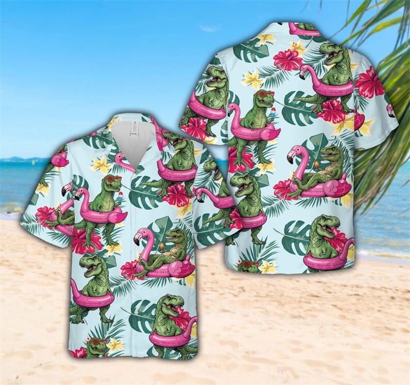 Flamingo Dinosaur Hawaiian Shirt For Men Button Up Shirt 3D Print Hawaiian Shirt Gift For Flamingo Lovers Summer Vacation Tops
Flamingo Dinosaur Hawaiian Shirt For Men Button Up Shirt 3D Print Hawaiian Shirt Gift For Flamingo Lovers Summer Vacation Tops