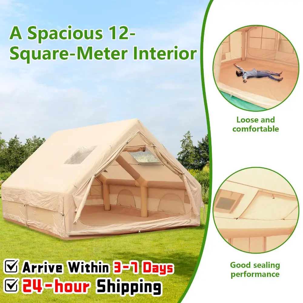 Large Family Tent with Pump Glamping Camping Tents House Waterproof Windproof for 4 Seasons
Large Family Tent with Pump Glamping Camping Tents House Waterproof Windproof for 4 Seasons