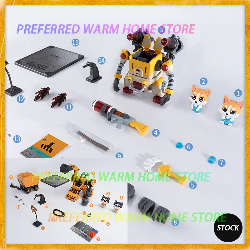 In Stock Original HEMOXIAN HUSKY RH-020 COLAJI KJ-052 MEOW!WOOF!SECRET SERVICE Assembling Movable Toys Model Kit Mecha Cat Dog
In Stock Original HEMOXIAN HUSKY RH-020 COLAJI KJ-052 MEOW!WOOF!SECRET SERVICE Assembling Movable Toys Model Kit Mecha Cat Dog