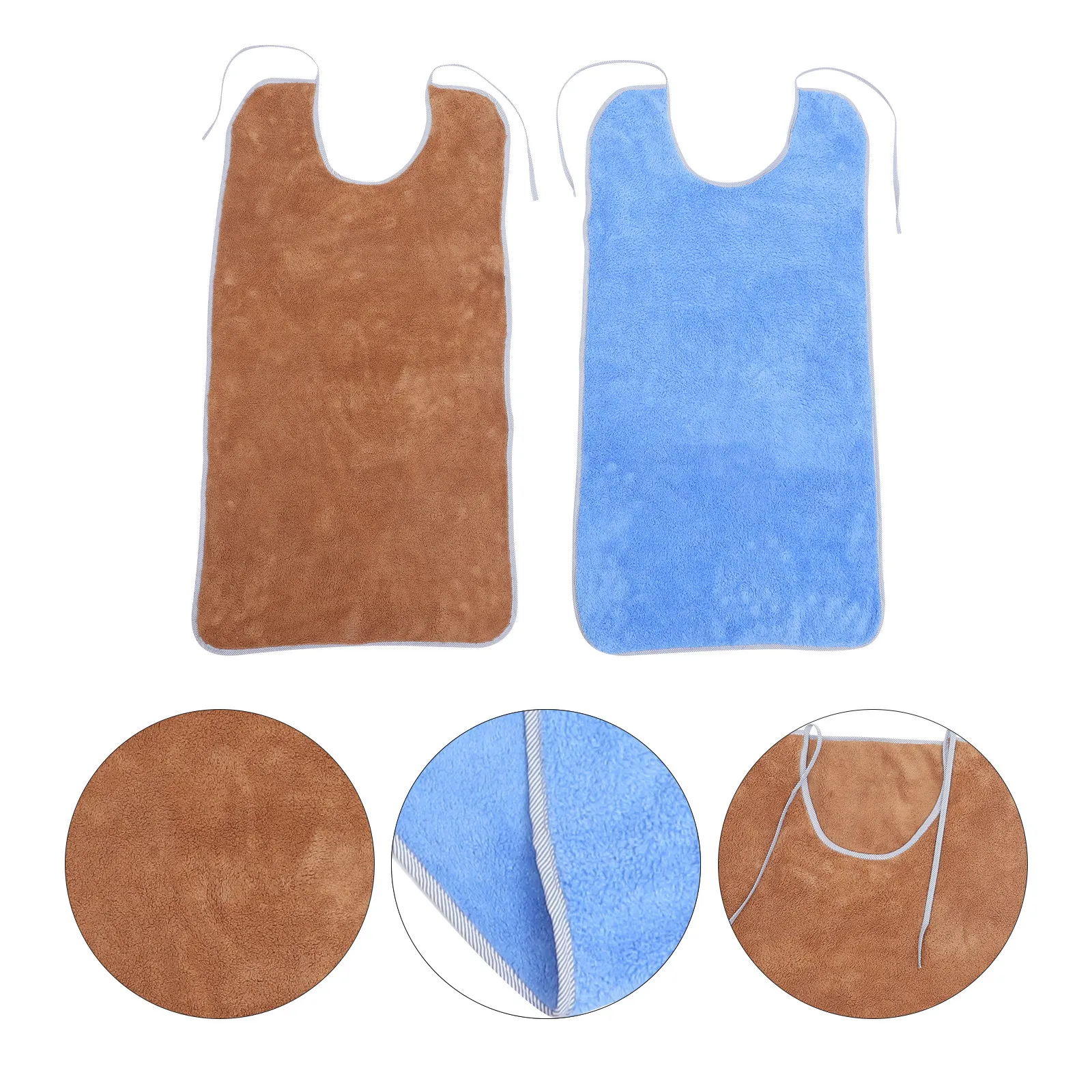 2Pcs Waterproof Leakproof Adult Bib for Elderly Polyester Soft Comfortable Foldable Portable Reusable Eating Bib Household
2Pcs Waterproof Leakproof Adult Bib for Elderly Polyester Soft Comfortable Foldable Portable Reusable Eating Bib Household