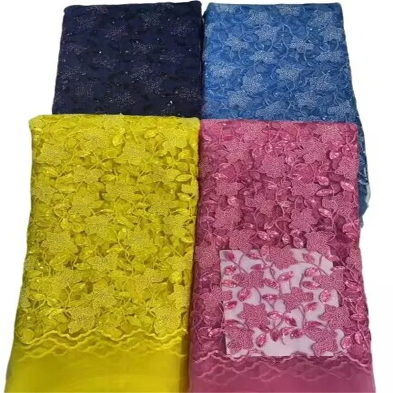 2023 Yellow High Quality African 5 Yards Net Lace Fabric French Bridal Luxury Embroidery Beaded Sequins Lace Fabric For Wedding
2023 Yellow High Quality African 5 Yards Net Lace Fabric French Bridal Luxury Embroidery Beaded Sequins Lace Fabric For Wedding