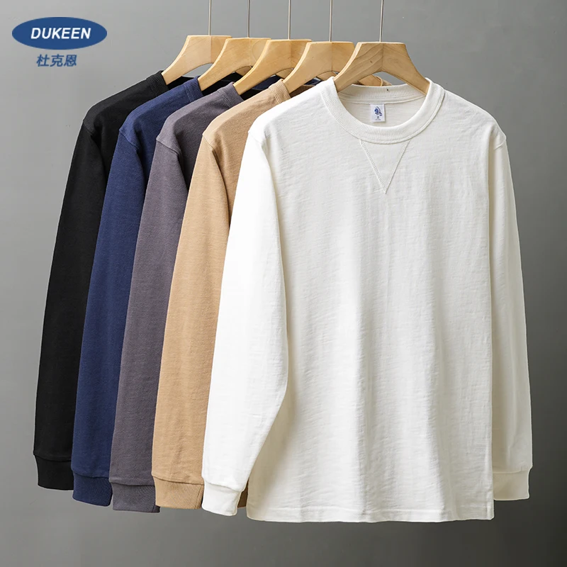 DUKEEN 320Gsm Pure Cotton Men Long-Sleeve T Shirts Spring and Autumn Heavyweight Casual Oversize Tops Solid Color Men's Clothing
DUKEEN 320Gsm Pure Cotton Men Long-Sleeve T Shirts Spring and Autumn Heavyweight Casual Oversize Tops Solid Color Men's Clothing