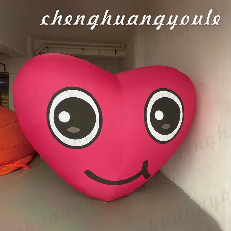 Inflatable cartoon cute smiley heart and love cloud air model with white LED lights commercial promotional decorative props
Inflatable cartoon cute smiley heart and love cloud air model with white LED lights commercial promotional decorative props