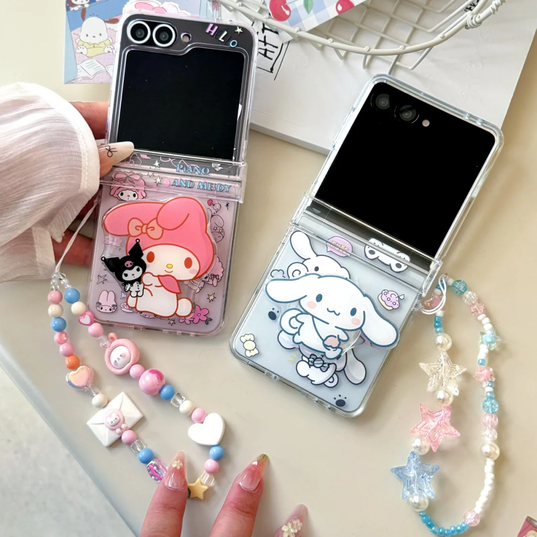 Cute Melody Cinnamoroll Clear Folding Holder Lanyard Case For Samsung ZFlip 7 3 4 5 6 cartoon Kuromi Melody PC Hard back Cover
Cute Melody Cinnamoroll Clear Folding Holder Lanyard Case For Samsung ZFlip 7 3 4 5 6 cartoon Kuromi Melody PC Hard back Cover