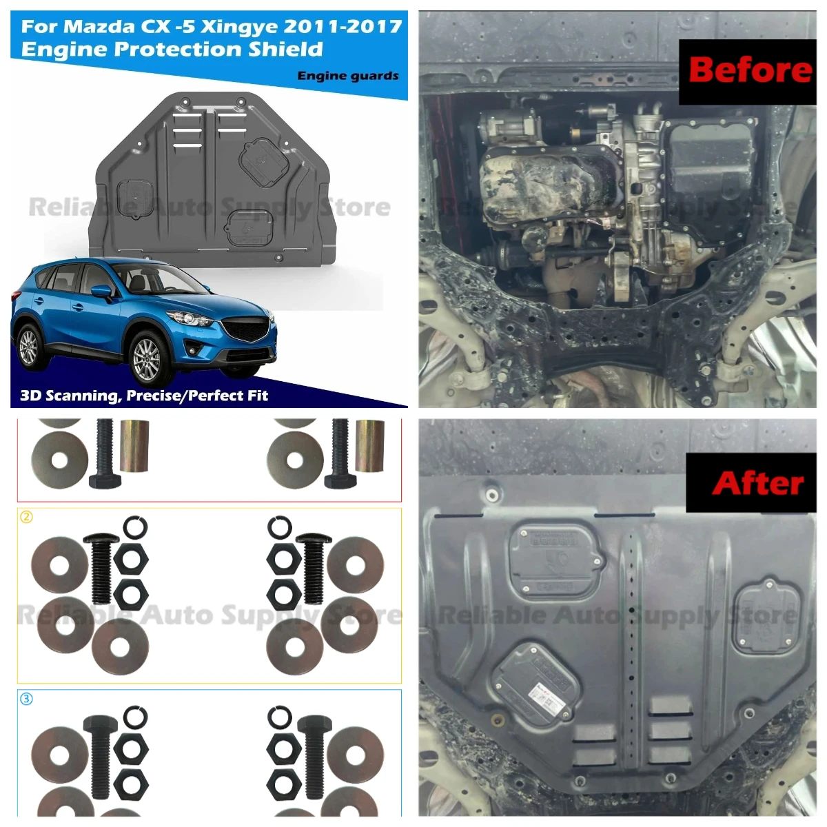 Heavy Duty Underbody Engine Guard Enhanced Protection Quick Install Car Shield For Mazda CX -5 Xingye 2011-2017
Heavy Duty Underbody Engine Guard Enhanced Protection Quick Install Car Shield For Mazda CX -5 Xingye 2011-2017